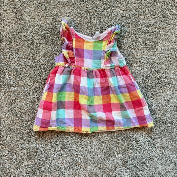 Gap baby girl dress plaid dress bright colors summer dress size 6-12 months - Picture 5 of 6